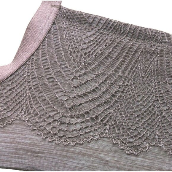 Lane Bryant Cacique Bra Lightly Lined Full Coverage U/W Size 44C Taupe Lace Trim - Picture 9 of 10